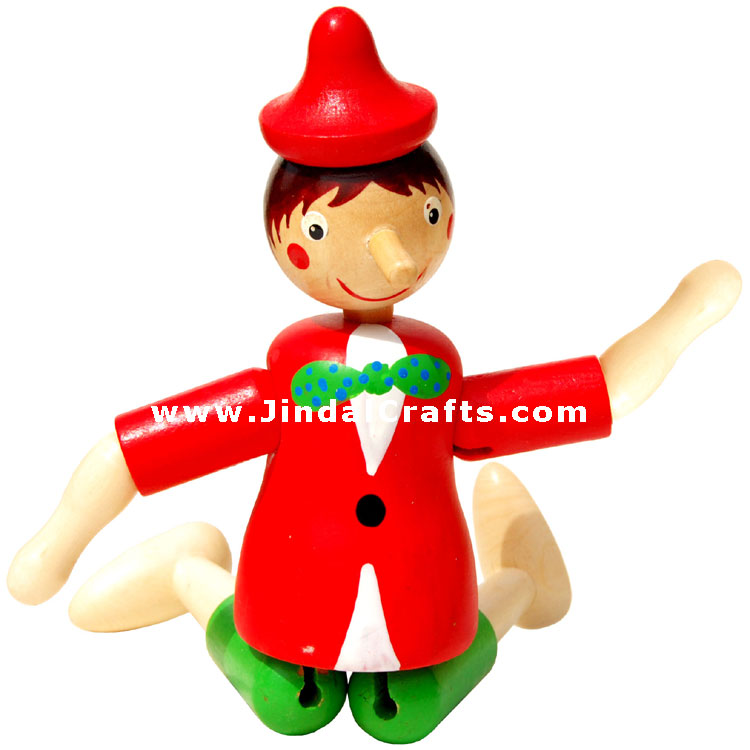 Pinocchio Tilt - Handmade Handpainted Wooden Body India