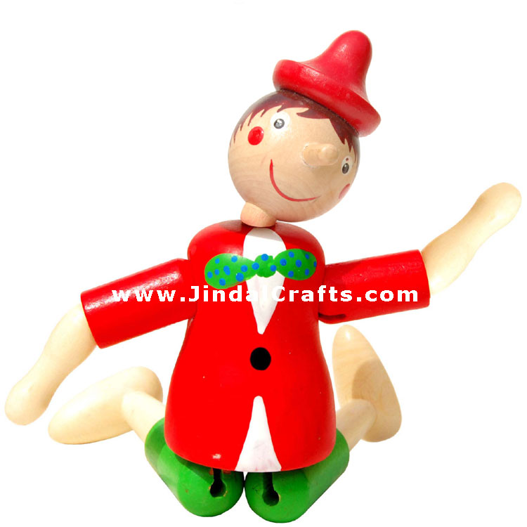 Pinocchio Tilt - Handmade Handpainted Wooden Body India