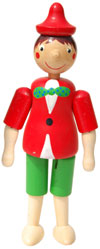 Pinocchio Tilt - Handmade Handpainted Wooden Body India