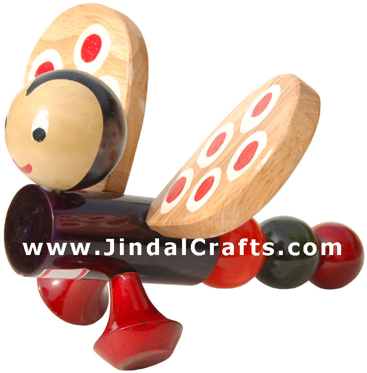 Handmade Handpainted Butterfly Toy India Art