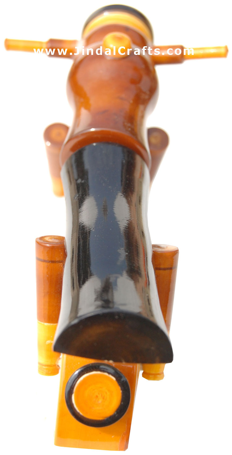 Handmade Handpainted Wooden Bike Toy India Art