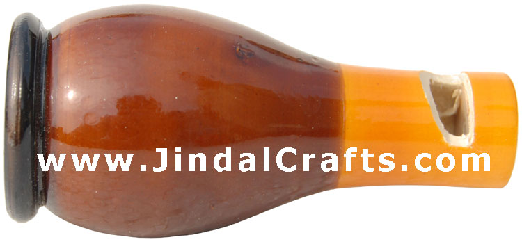 Handmade Handpainted Wooden Whistle Toy India Art