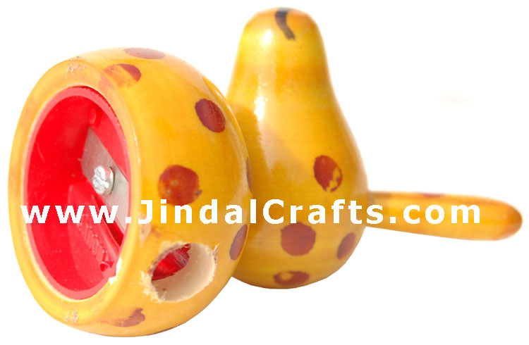 Handmade Handpainted Wooden Pencil Sharpner India Art