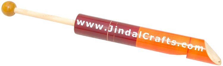 Handmade Handpainted Wooden Flute India Art
