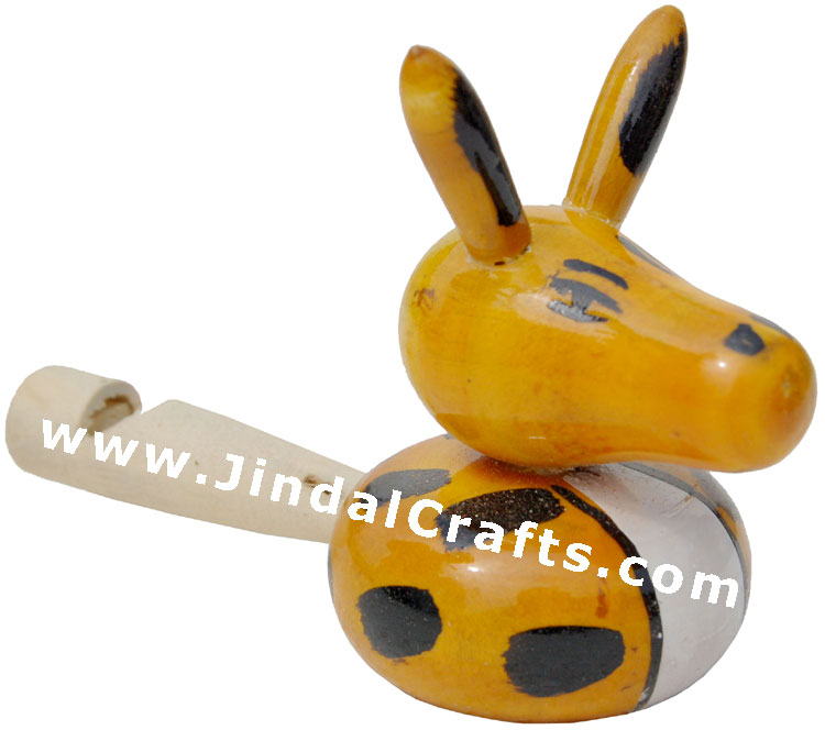 Handmade Handpainted Wooden Whistle India Art