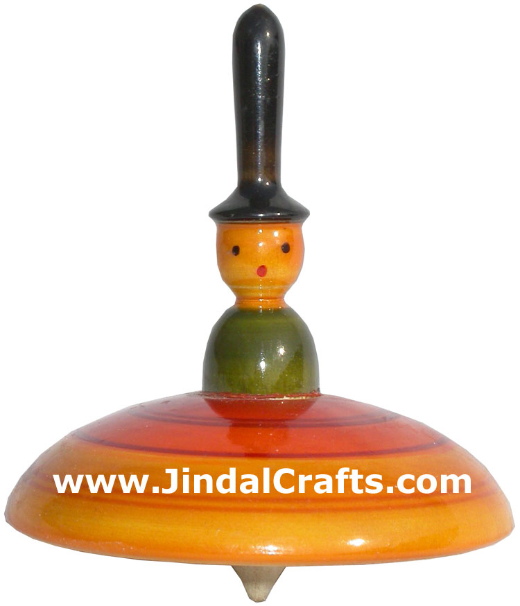 Spin Top Vegetable Color based Wooden Hand Crafted Arts