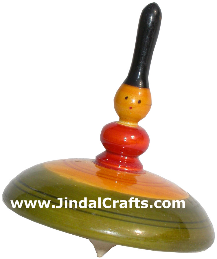 Spin Top Vegetable Color based Wooden Hand Crafted Arts