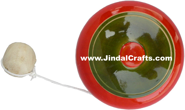 Handmade Hand Painted Eco Friendly Colour Yo Yo Toy India Handicrafts Crafts Art