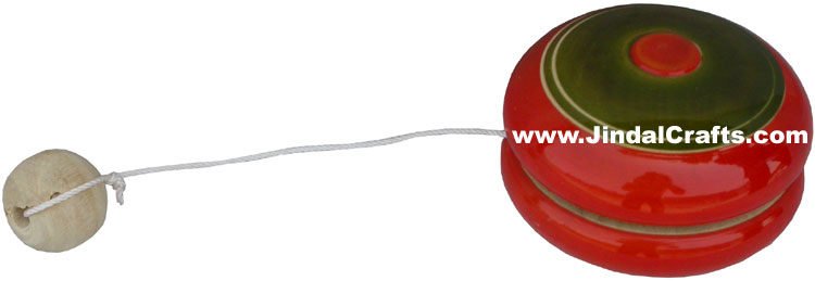 Handmade Hand Painted Eco Friendly Colour Yo Yo Toy India Handicrafts Crafts Art