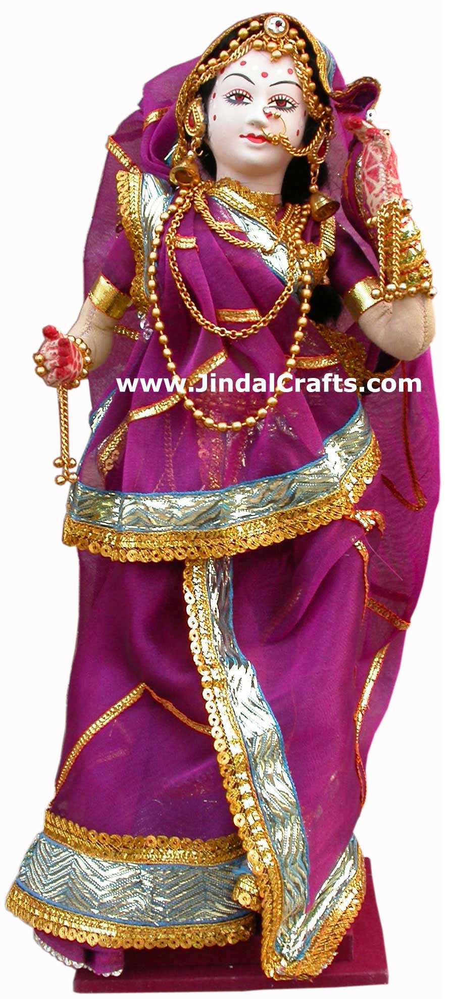 Handmade Traditional Indian Collectible Costume Doll Home Decor Artifact Figures
