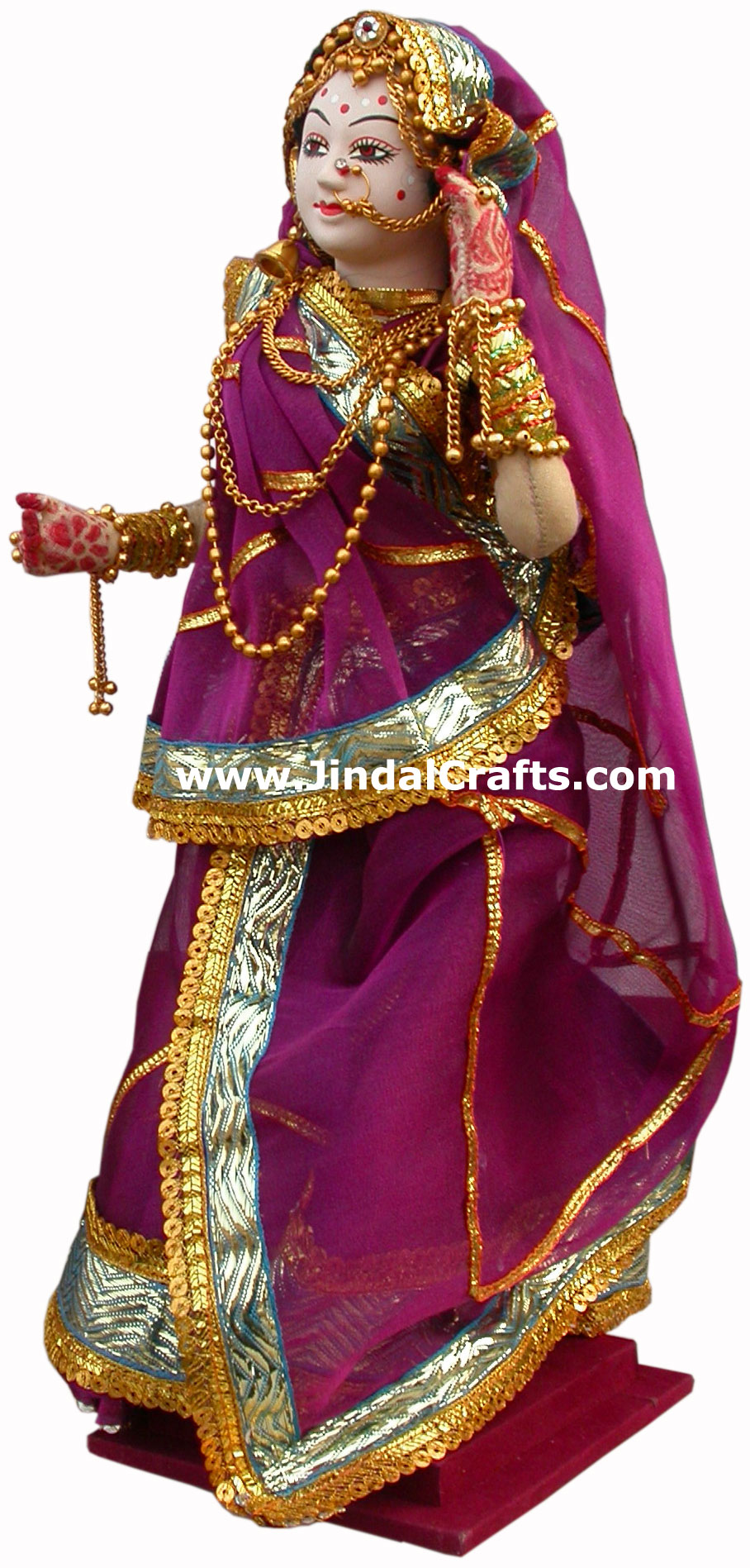 Handmade Traditional Indian Collectible Costume Doll Home Decor Artifact Figures
