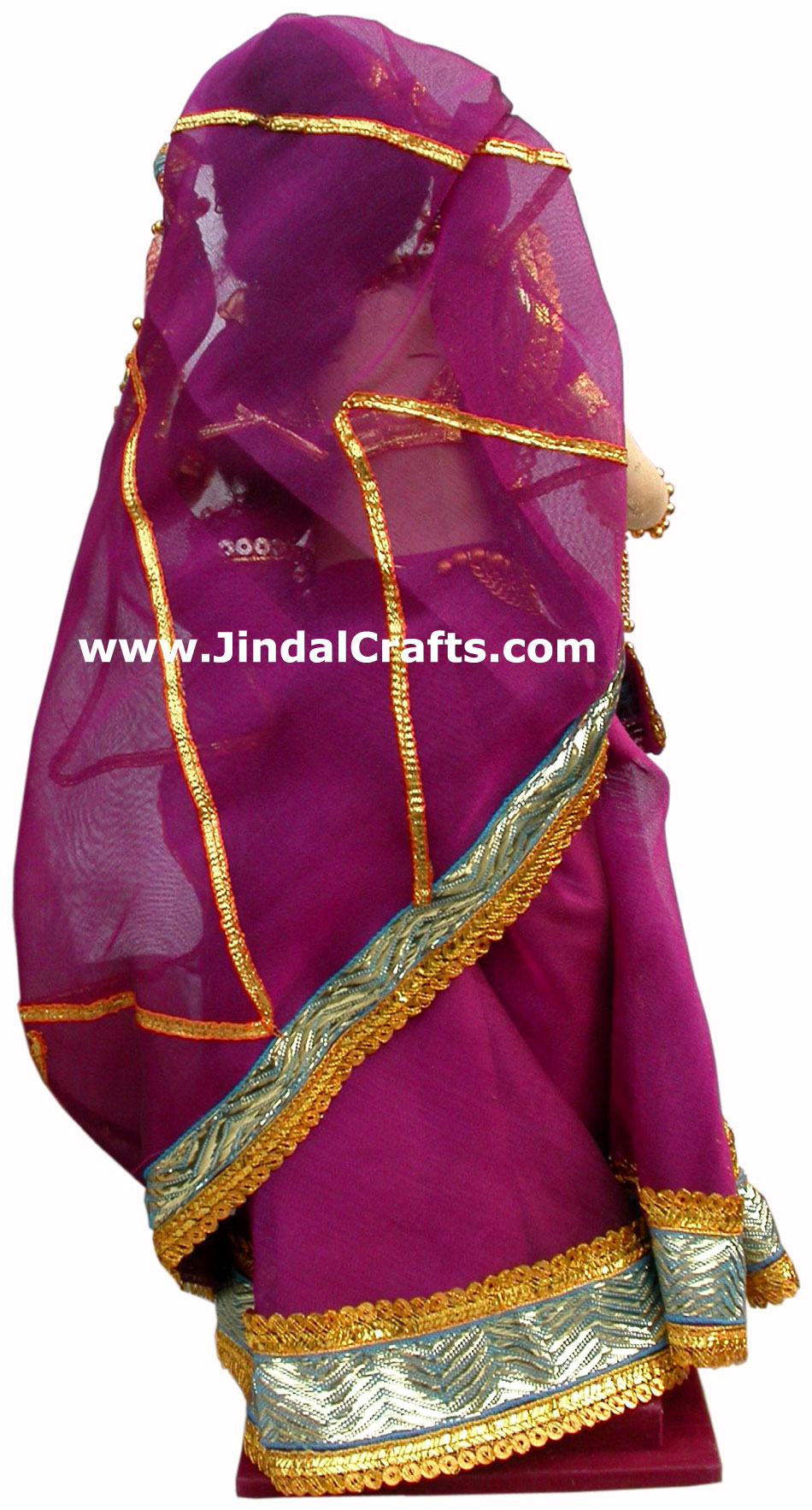 Handmade Traditional Indian Collectible Costume Doll Home Decor Artifact Figures