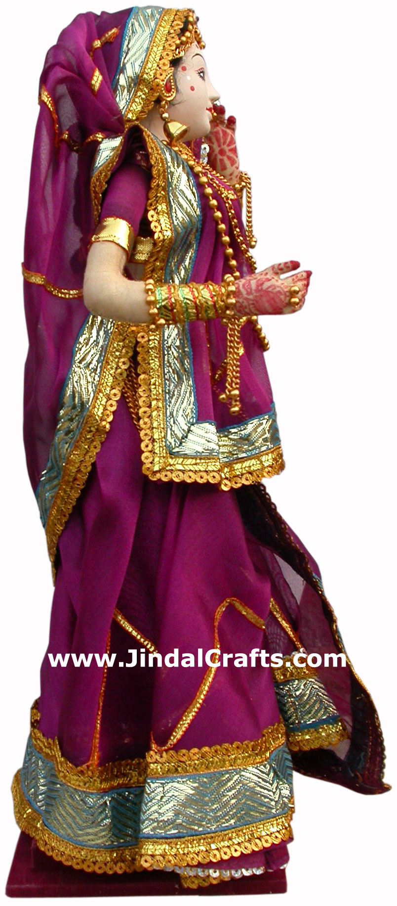 Handmade Traditional Indian Collectible Costume Doll Home Decor Artifact Figures