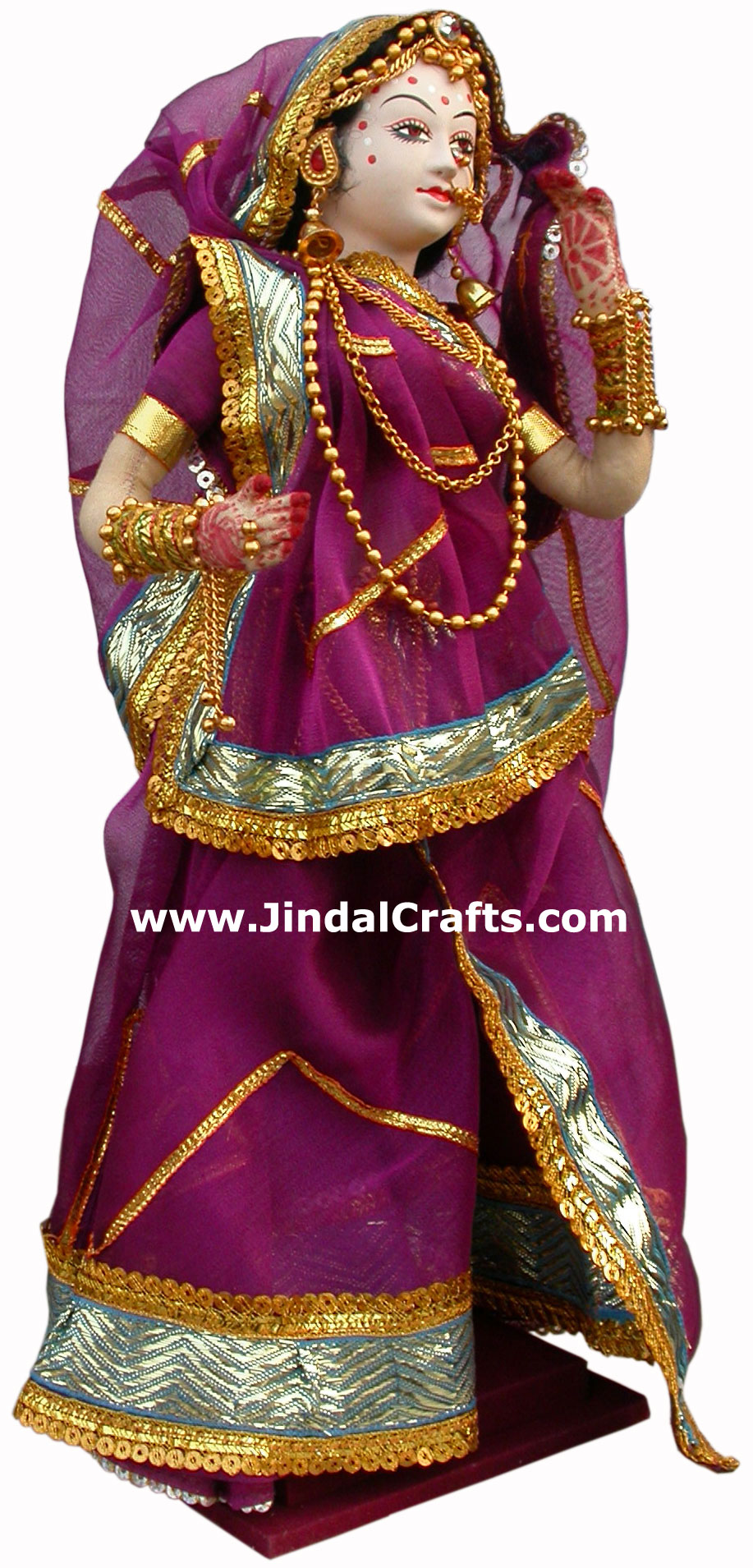 Handmade Traditional Indian Collectible Costume Doll Home Decor Artifact Figures