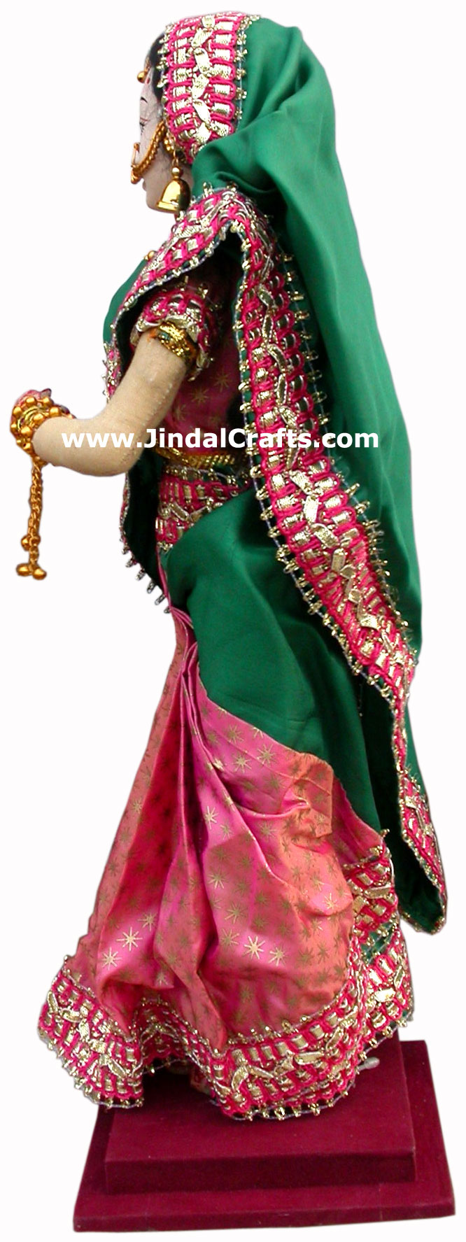 Handmade Traditional Indian Collectible Costume Doll Home Decor Artifact Figures