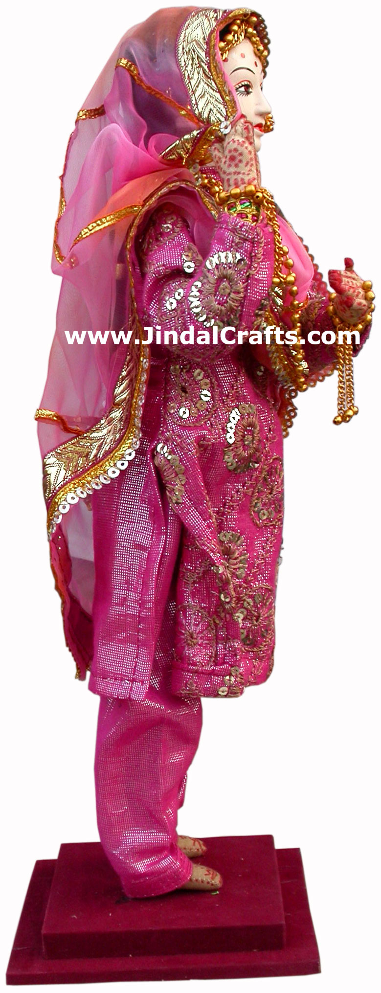Handmade Traditional Indian Collectible Costume Doll Home Decor Artifact Figures