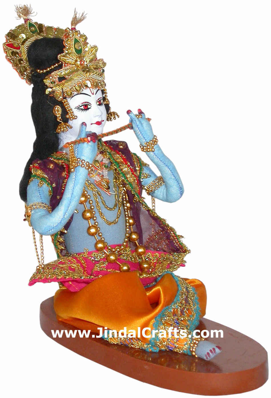 Lord Krishna Handmade Traditional Indian Collectible Costume Doll Home Decor Art