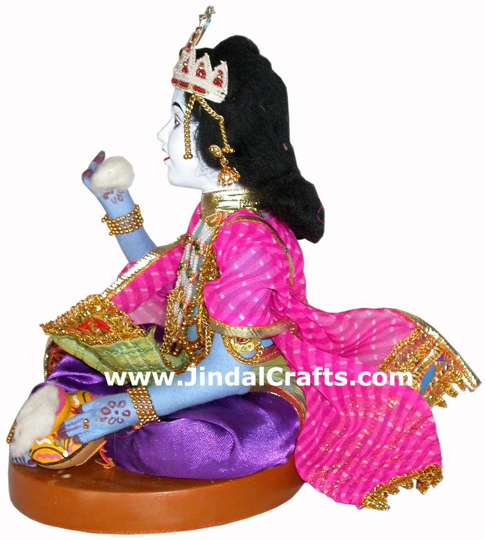 Bal Gopal Krishna Handmade Traditional Indian Collectible Costume Doll Home Art