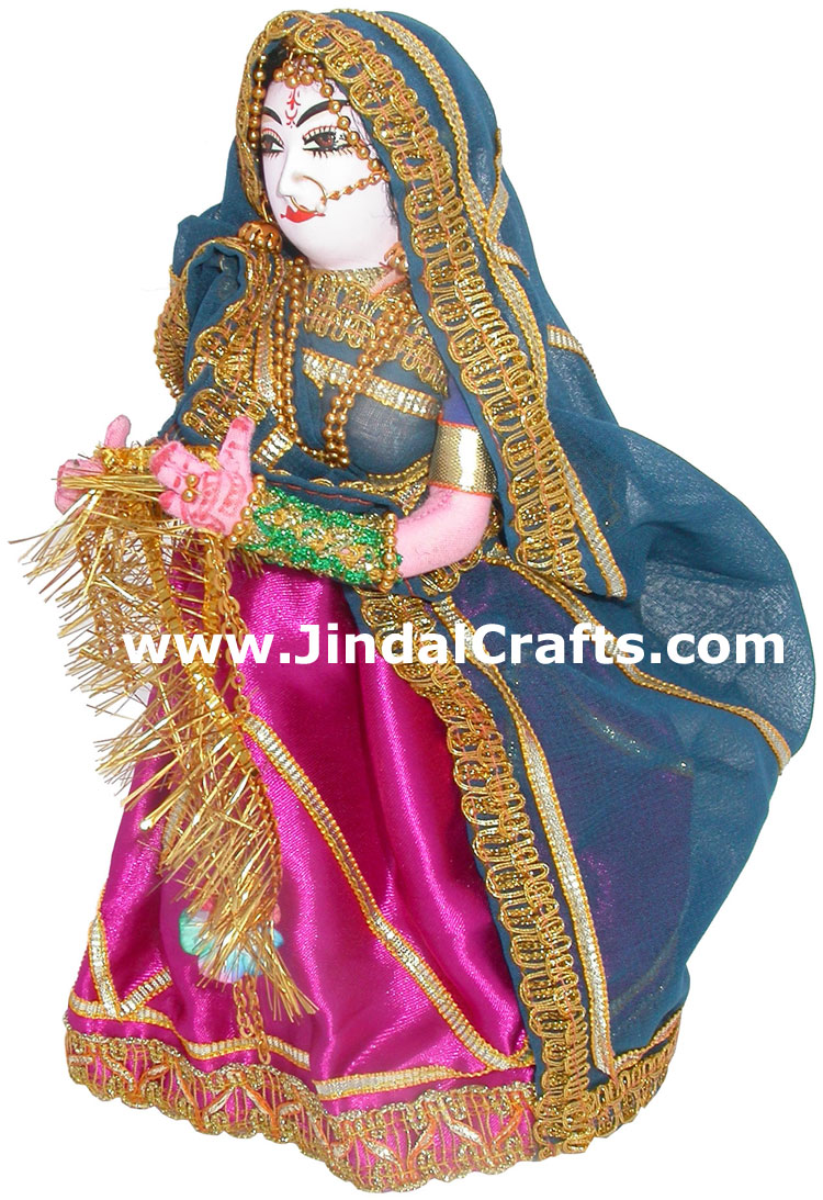 Handmade Traditional Costume Doll India - Clapping Lady
