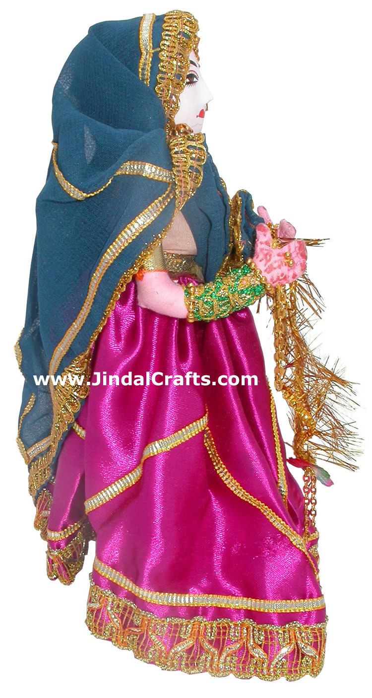 Handmade Traditional Costume Doll India - Clapping Lady