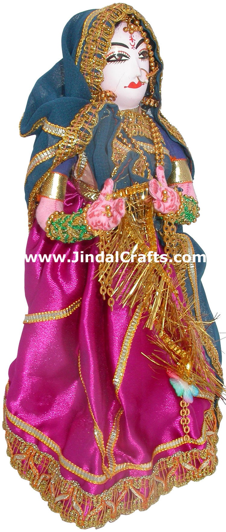 Handmade Traditional Costume Doll India - Clapping Lady