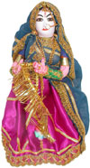Handmade Traditional Costume Doll India - Clapping Lady