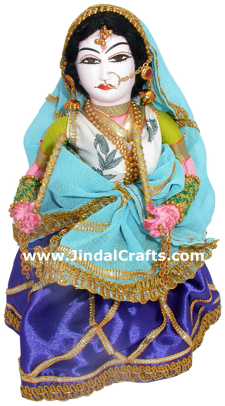 Handmade Traditional Costume Doll India Gujrati Dandiya