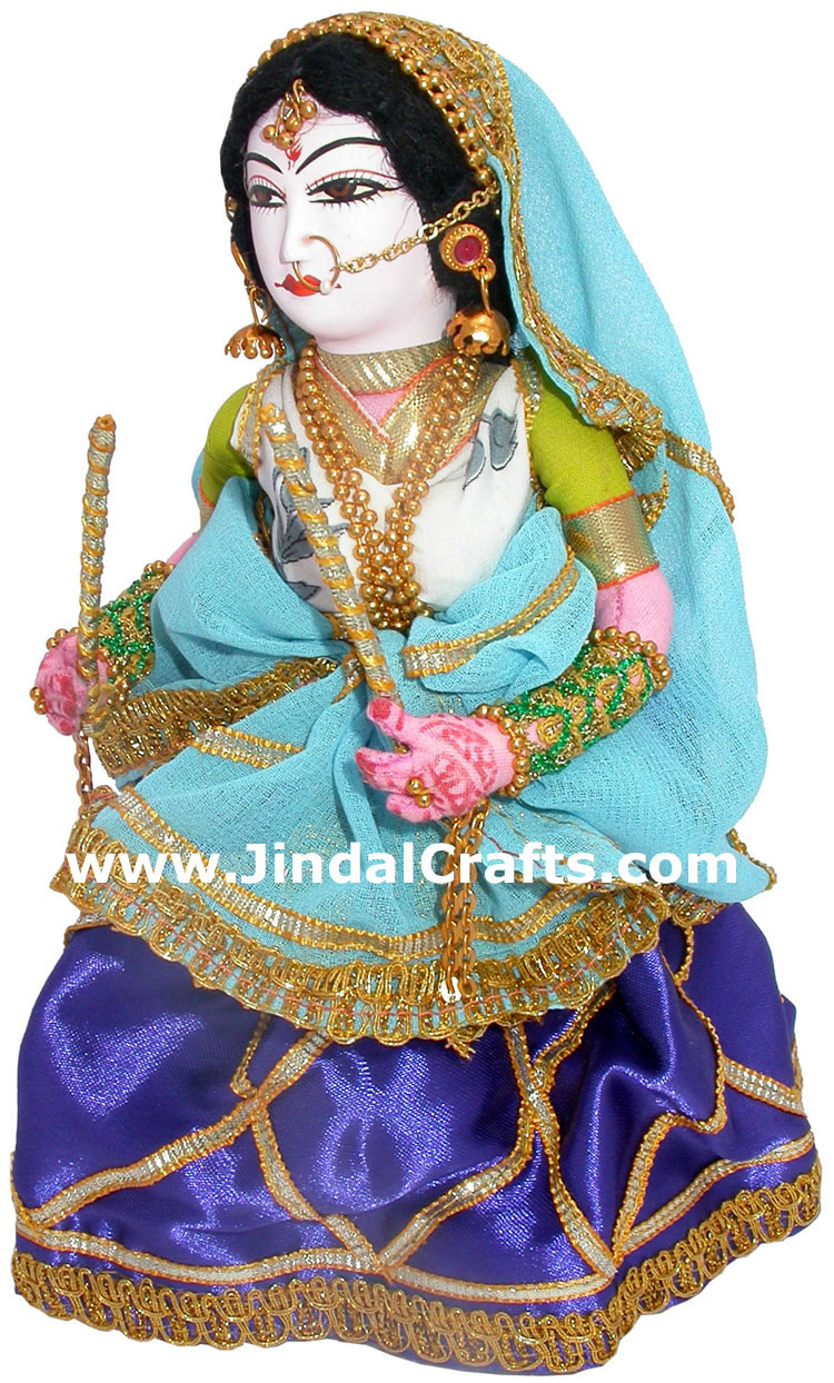Handmade Traditional Costume Doll India Gujrati Dandiya