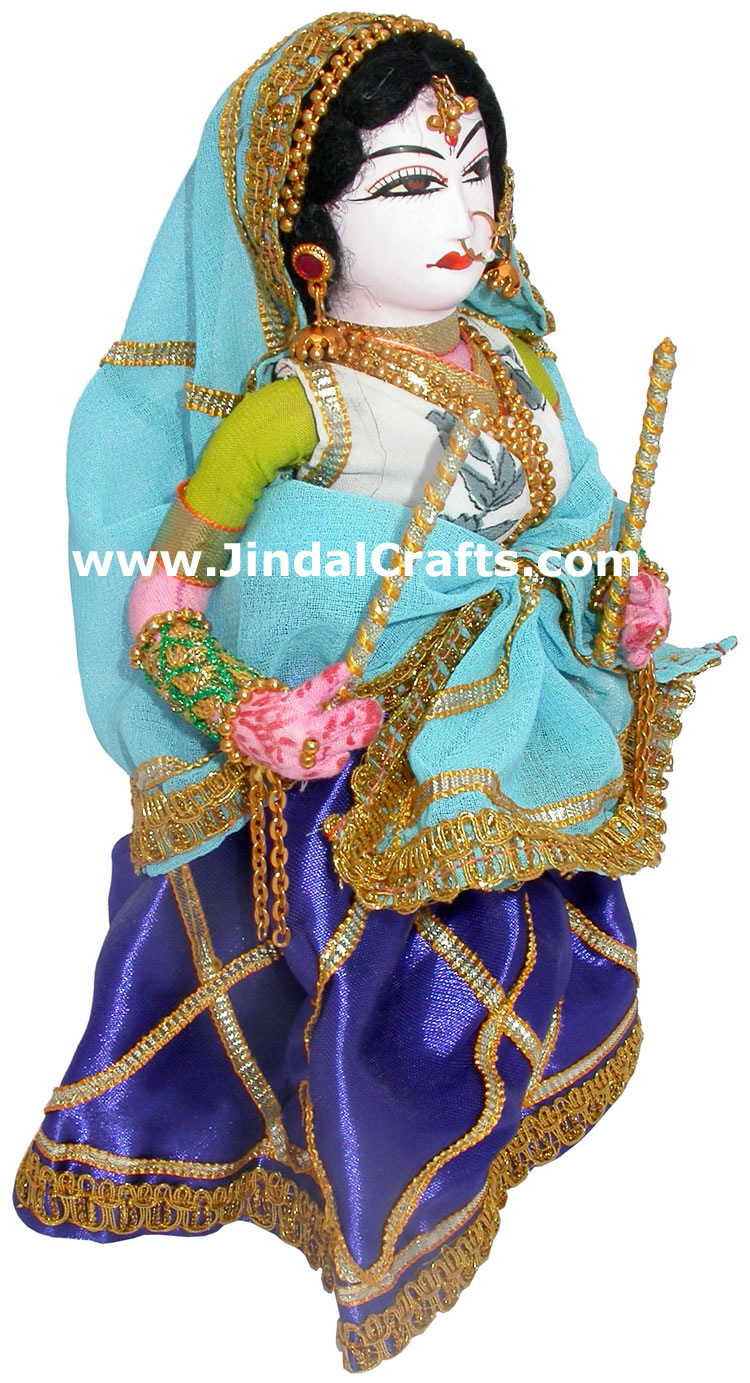 Handmade Traditional Costume Doll India Gujrati Dandiya