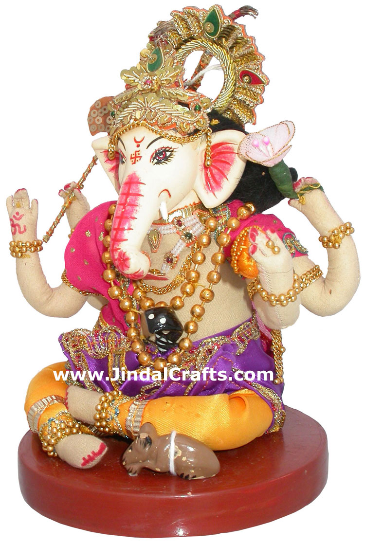 Lord Ganesha Handmade Traditional Indian Collectible Costume Doll Home Decor Art