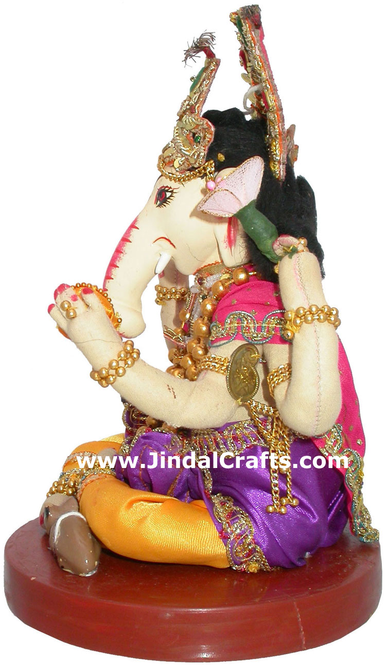 Lord Ganesha Handmade Traditional Indian Collectible Costume Doll Home Decor Art