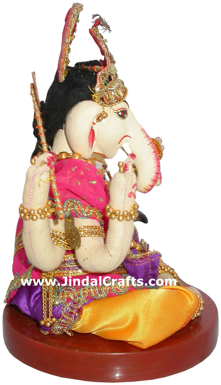 Lord Ganesha Handmade Traditional Indian Collectible Costume Doll Home Decor Art