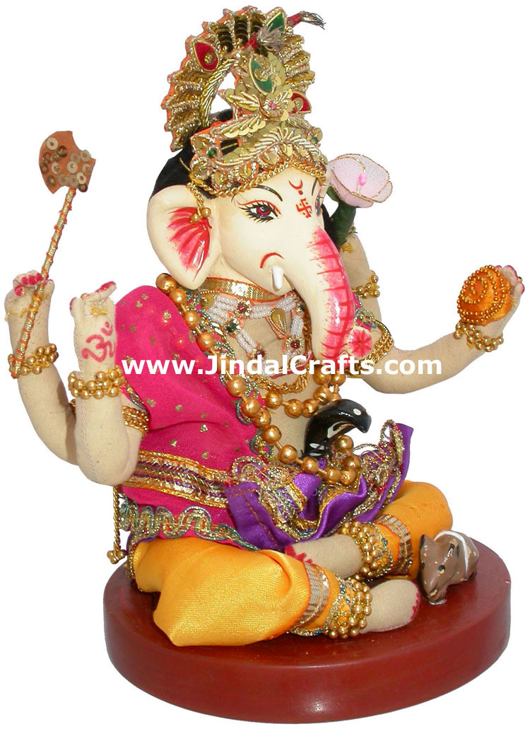Lord Ganesha Handmade Traditional Indian Collectible Costume Doll Home Decor Art