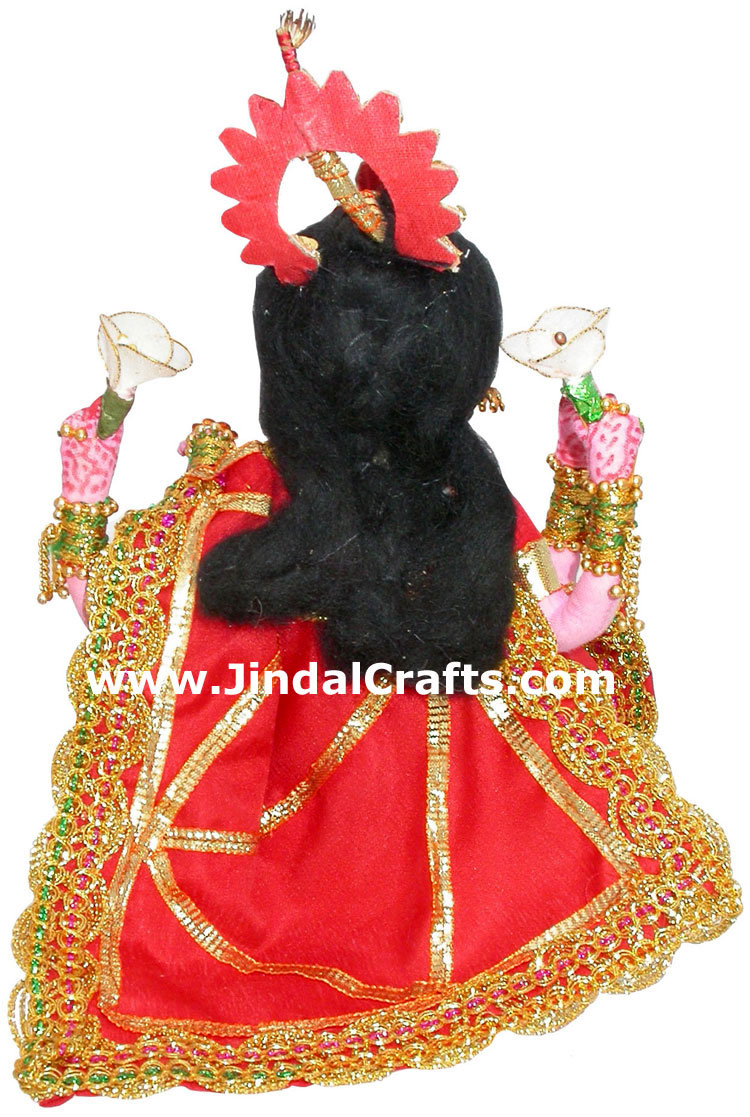 Goddess Lakshmi Handmade Traditional Indian Hindu Collectible Costume Doll Luxmi
