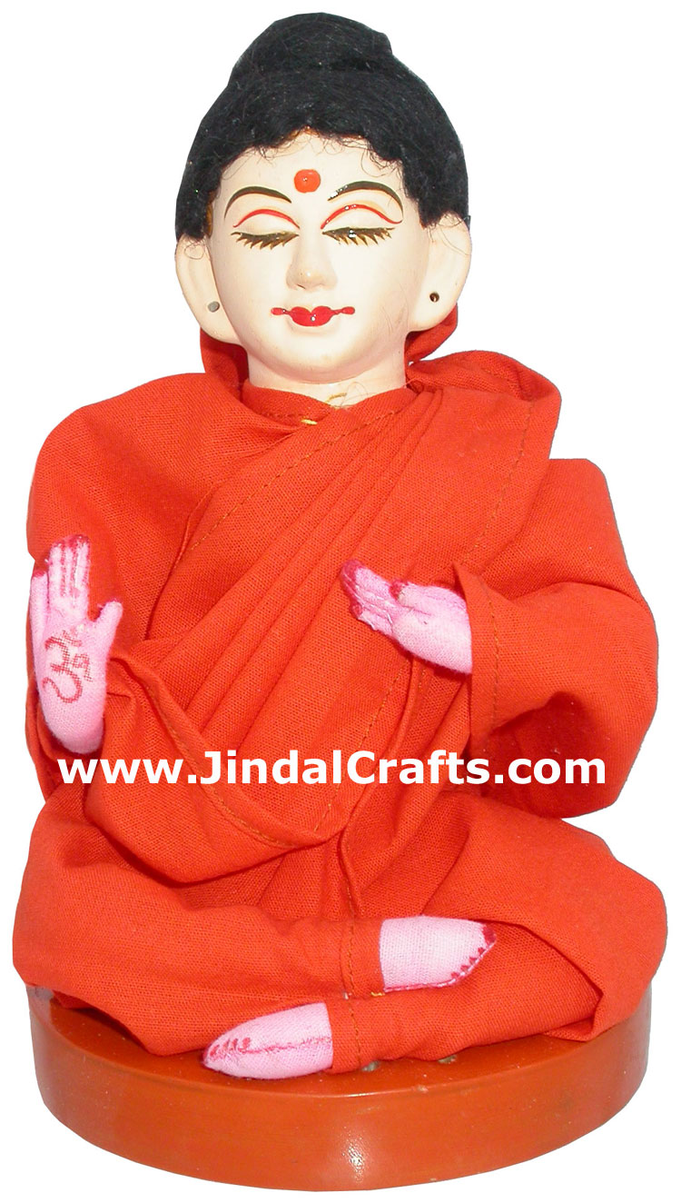 Lord Buddha Handmade Traditional Indian Collectible Costume Doll Home Decor Art