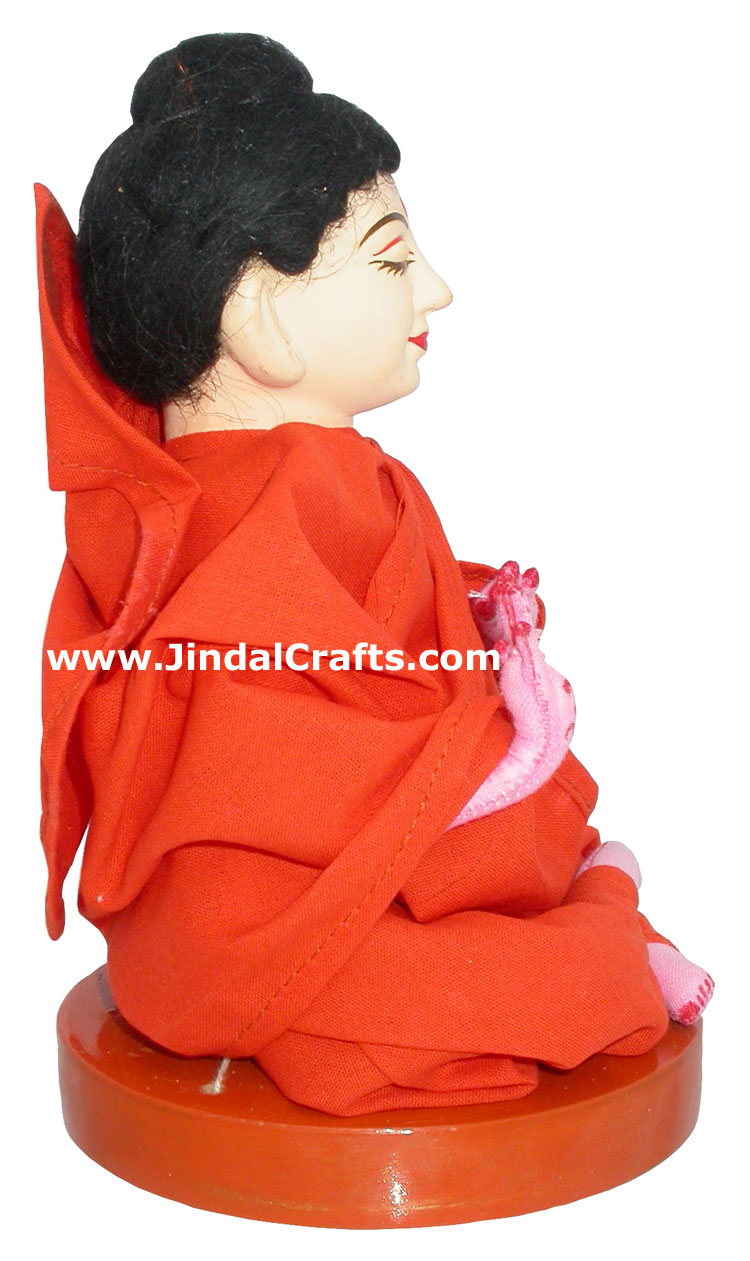 Lord Buddha Handmade Traditional Indian Collectible Costume Doll Home Decor Art