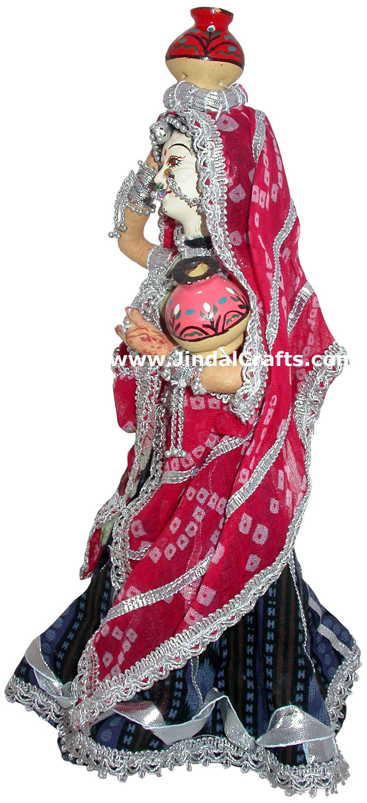 Handmade Traditional Indian Collectible Costume Doll Home Decor Artifact Figures