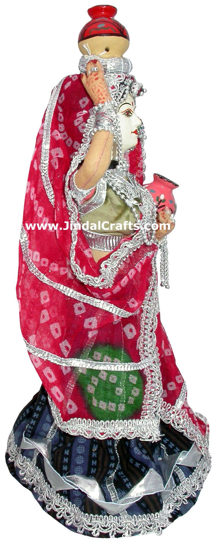Handmade Traditional Indian Collectible Costume Doll Home Decor Artifact Figures