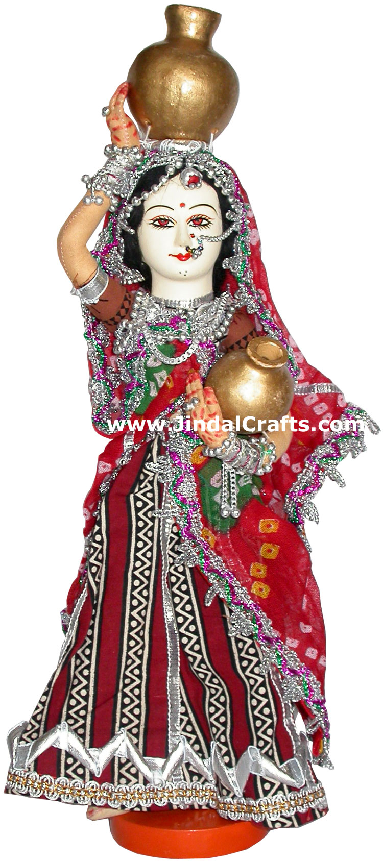 Handmade Traditional Indian Collectible Costume Doll Home Decor Artifact Figures