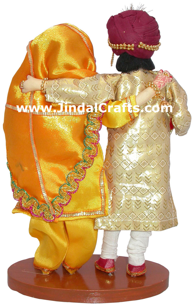 Handmade Traditional Indian Collectible Costume Doll Home Decor Artifact Figures
