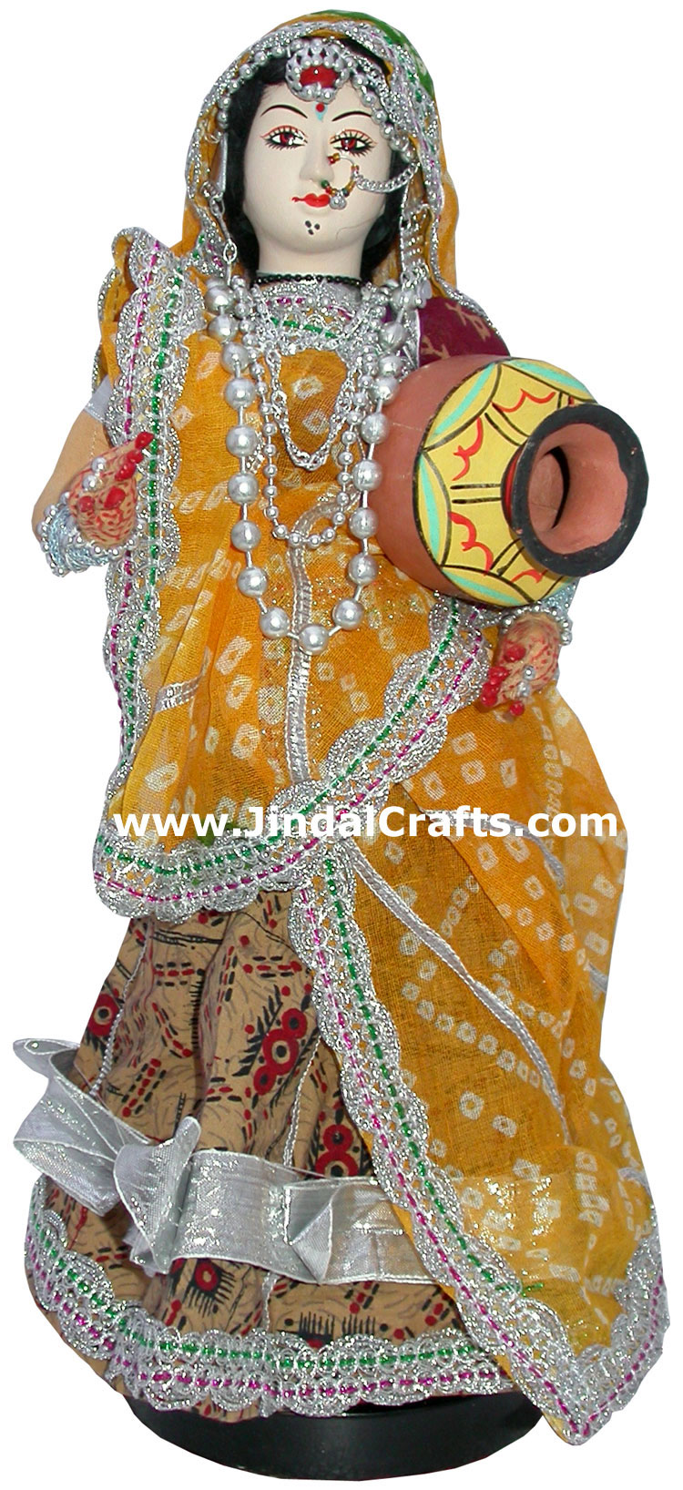 Handmade Traditional Indian Collectible Costume Doll Home Decor Artifact Figures