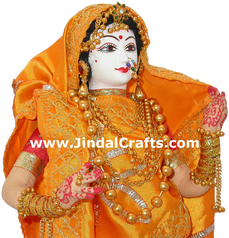 Marwadi Bride Handmade Traditional Saree Doll India Art