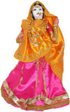 Marwadi Bride Handmade Traditional Saree Doll India Art