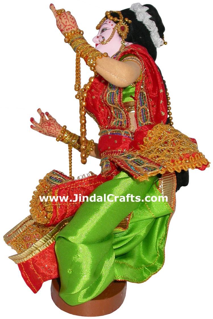Handmade Traditional Indian Collectible Costume Doll Home Decor Artifact Figures