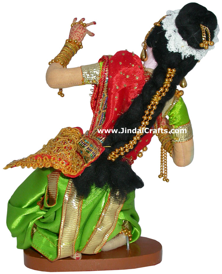 Handmade Traditional Indian Collectible Costume Doll Home Decor Artifact Figures