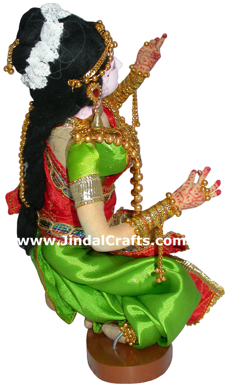 Handmade Traditional Indian Collectible Costume Doll Home Decor Artifact Figures