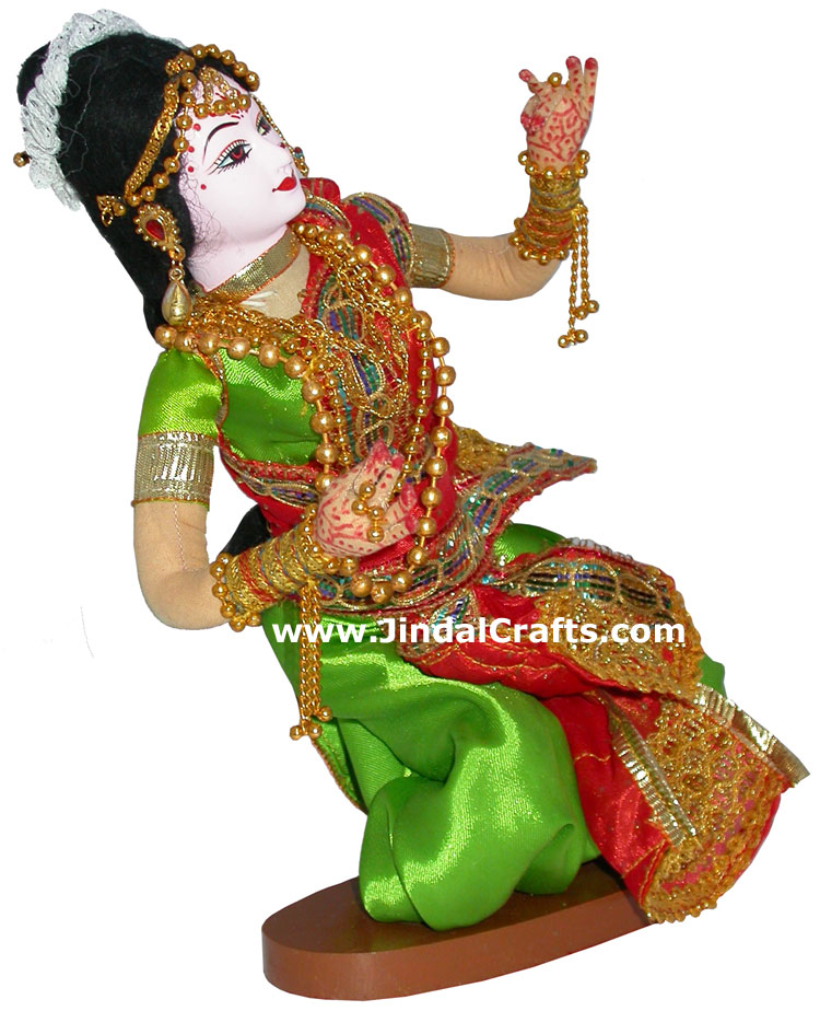 Handmade Traditional Indian Collectible Costume Doll Home Decor Artifact Figures