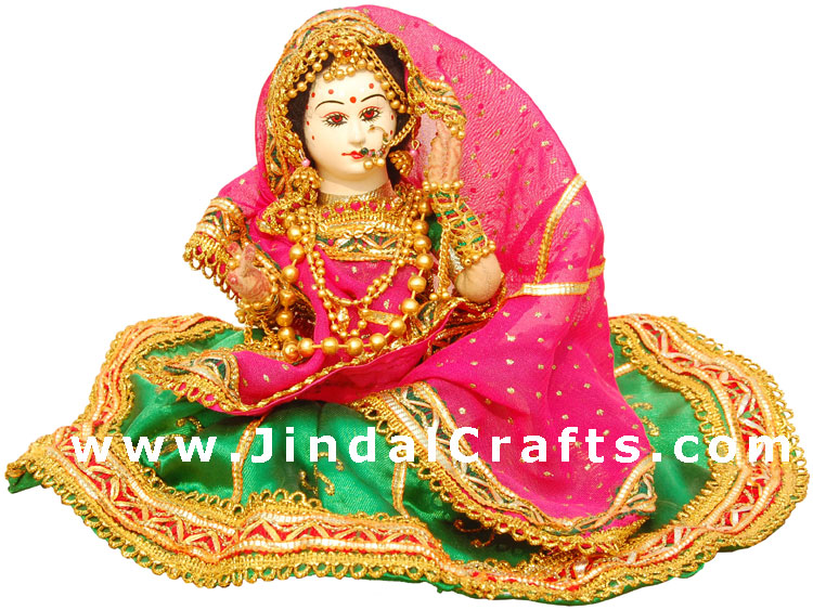 Handmade Traditional Indian Rajasthani Bridal Collectible Doll Princess Barbie