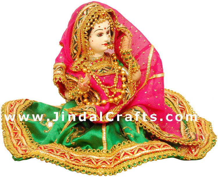Handmade Traditional Indian Rajasthani Bridal Collectible Doll Princess Barbie
