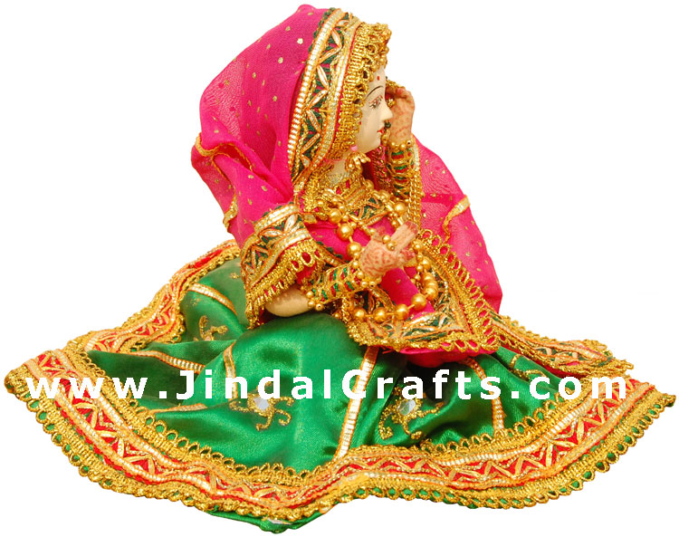 Handmade Traditional Indian Rajasthani Bridal Collectible Doll Princess Barbie